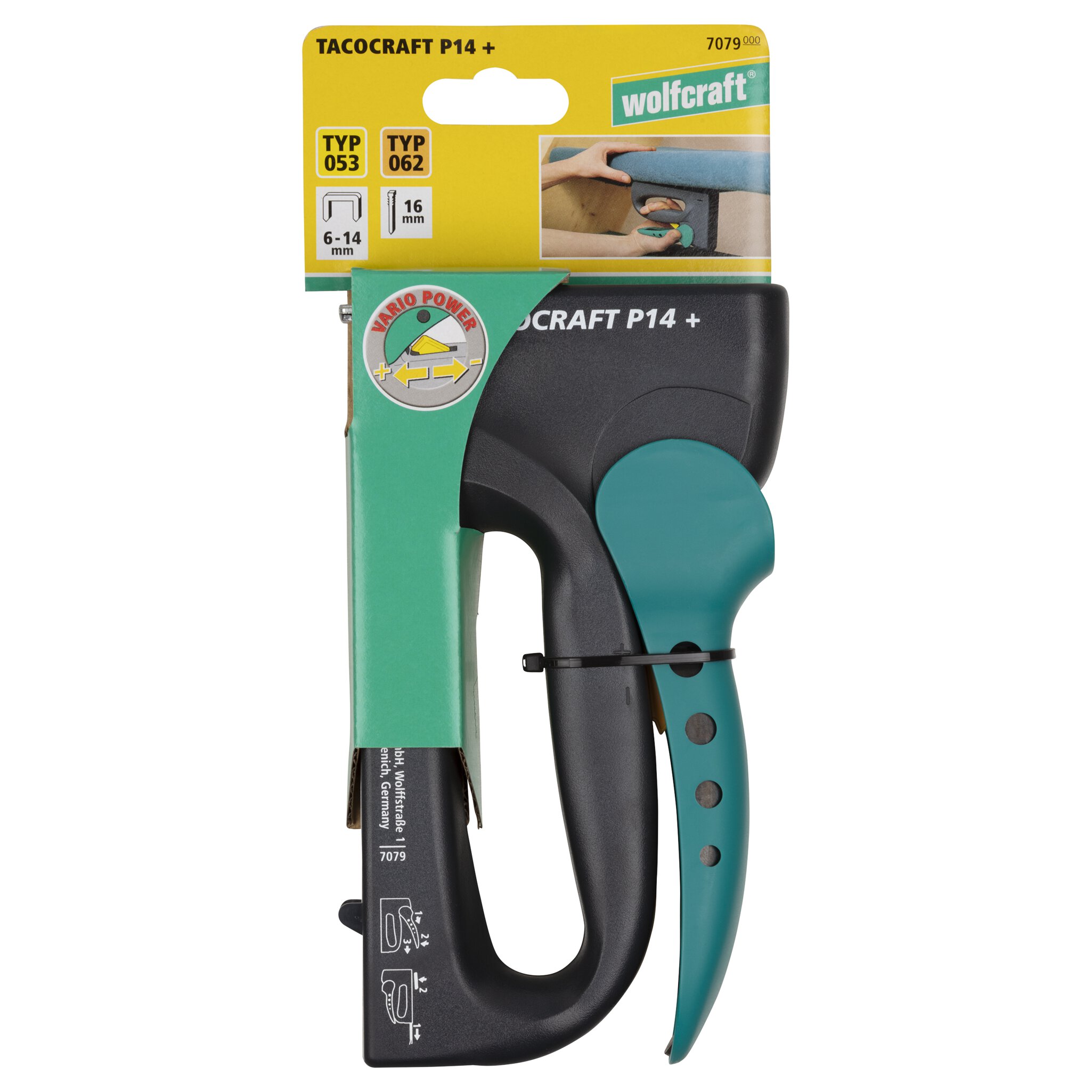 1 grapadora manual con carcasa de plástico tacocraft P 14+