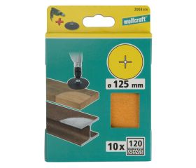 10 discos de lijar, corindón, grano 120 Ø 125 mm