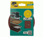 5 discos adhesivos de lijar Corindón, para exc., grano 400 Ø 125