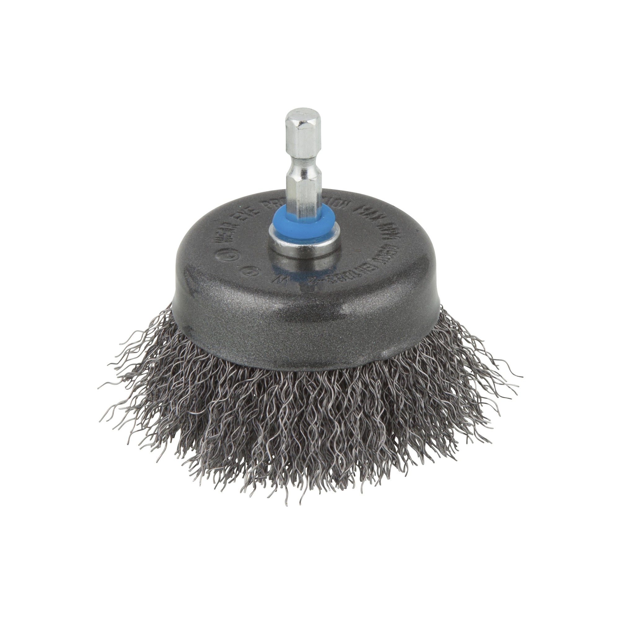 1 cepillo de copa de alambre de acero, vást. hexagonal, Ø 75 mm