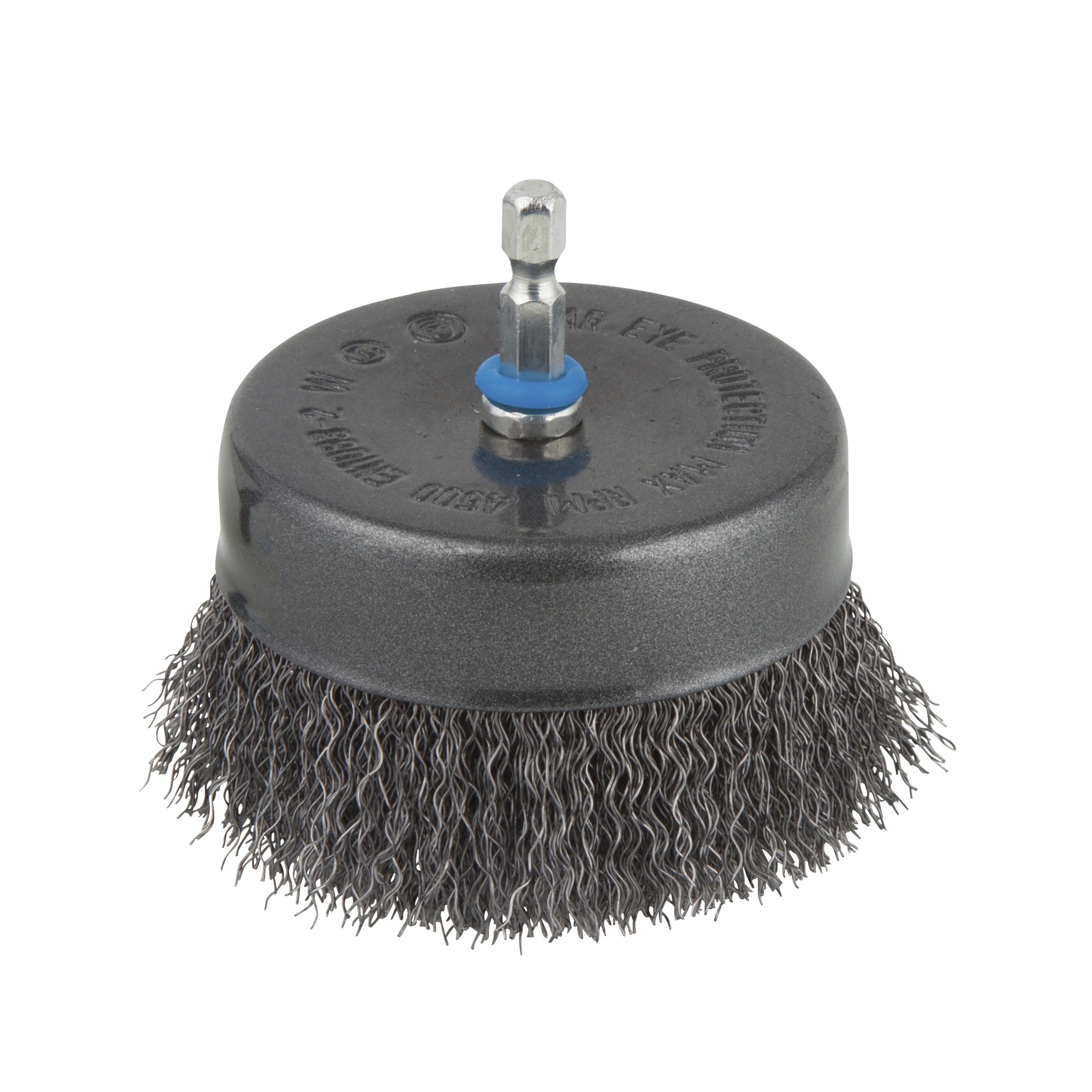 1 cepillo de copa de alambre de acero, vást. hexagonal, Ø 80 mm