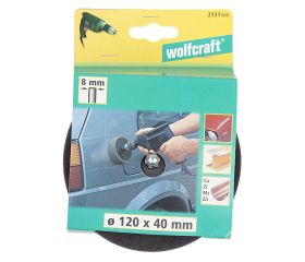 1 cabezal de pulir, vástago 8 mm, Ø 120 x 40 mm