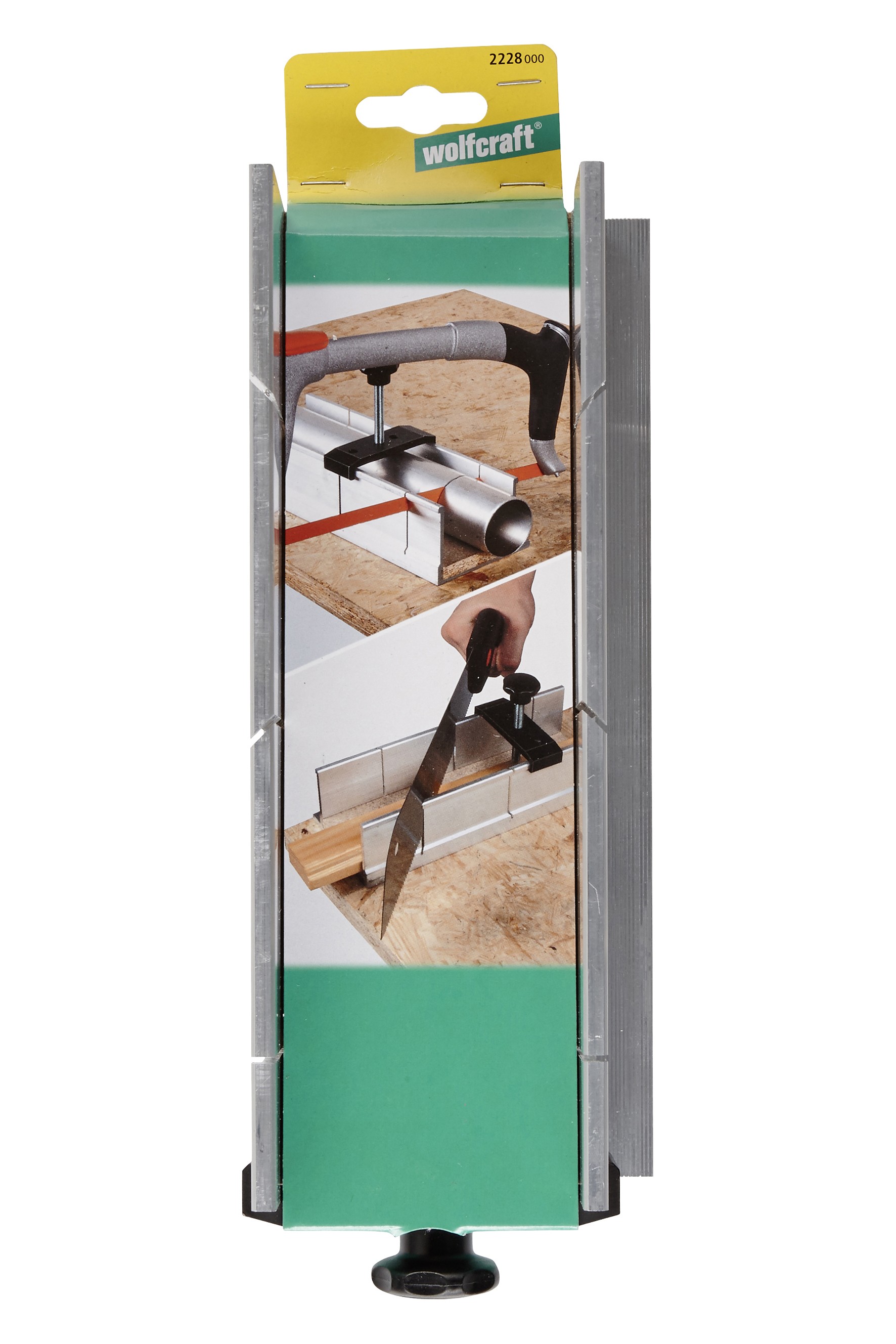 1 caja de ingletar de aluminio de 250 x 60 x 73 mm