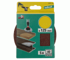 5 discos adhesivos de lijar Corindón, grano 40, Ø 125 mm
