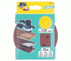 1 juego de discos adhesivos de lijar de 25 piezas, para exc., Ø 125 mm