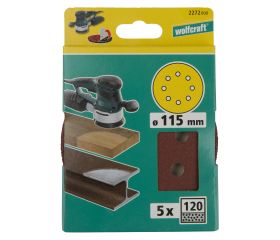 5 discos adhesivos de lijar Corindón, para exc., grano 120 Ø 115