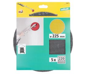 5 rejillas de lijado adhesivas SiC grano 220 Ø 225 mm