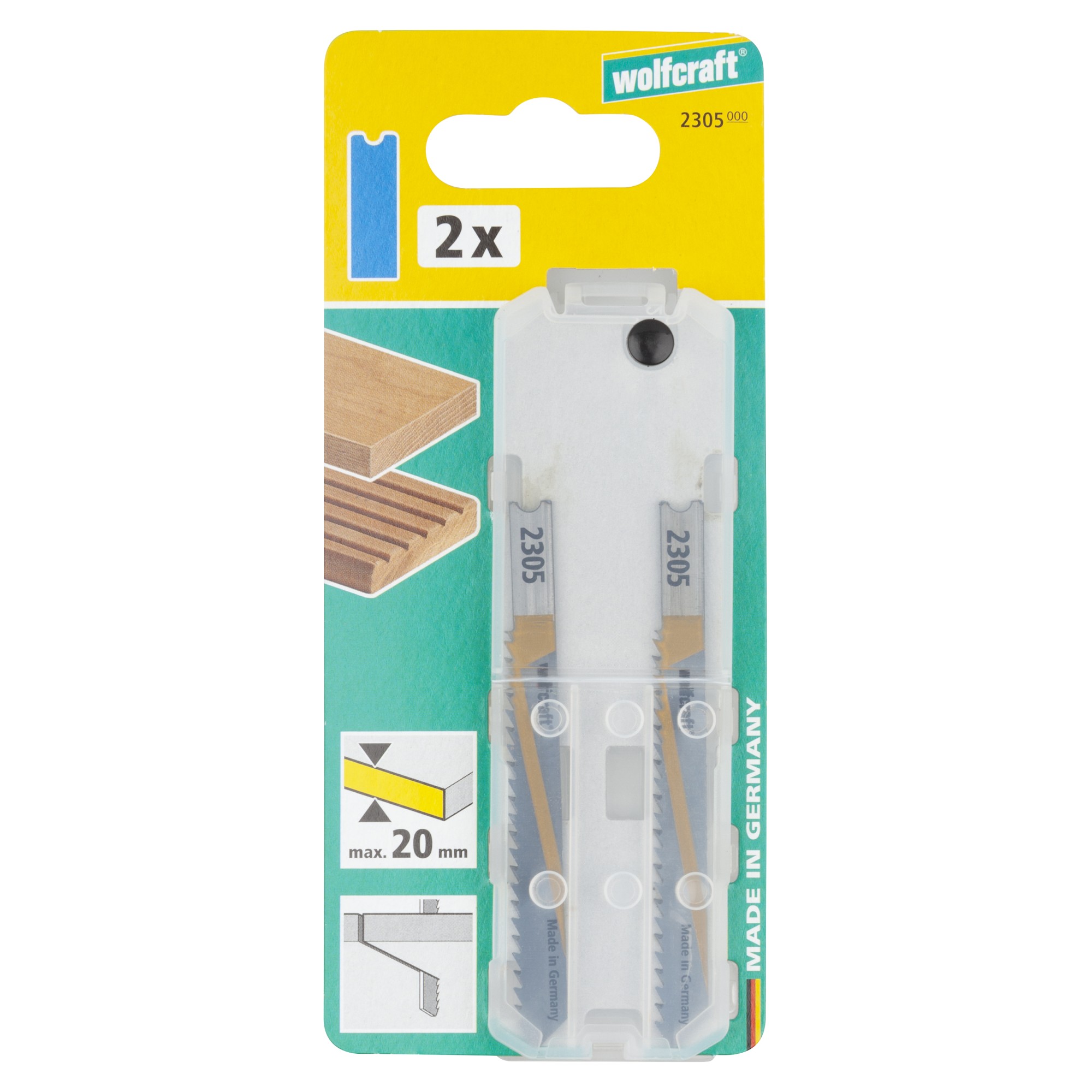 2 hojas de sierra de calar HCS L=80 mm, vástago en U