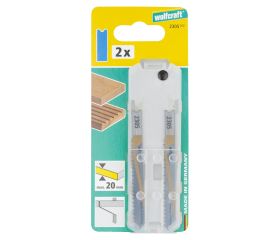 2 hojas de sierra de calar HCS L=80 mm, vástago en U