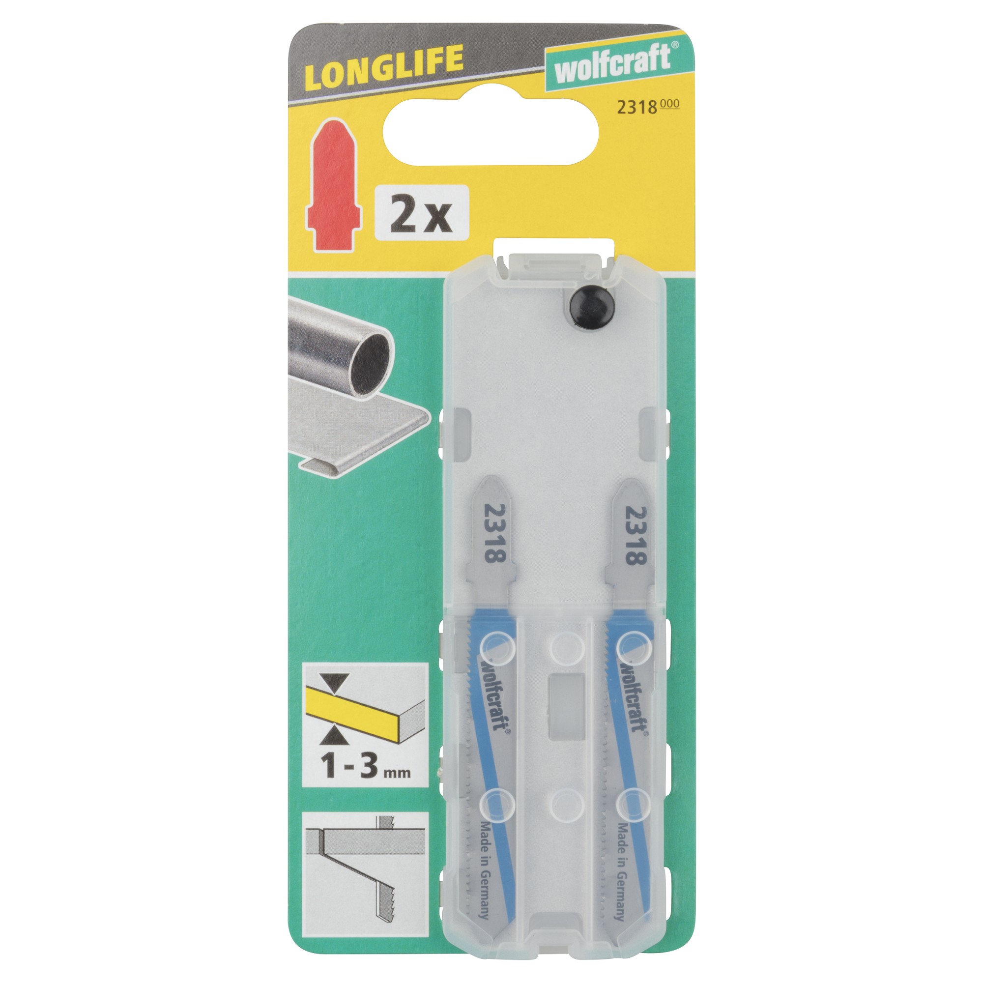 2 hojas de sierra de calar HSS L=75 mm, vástago en T