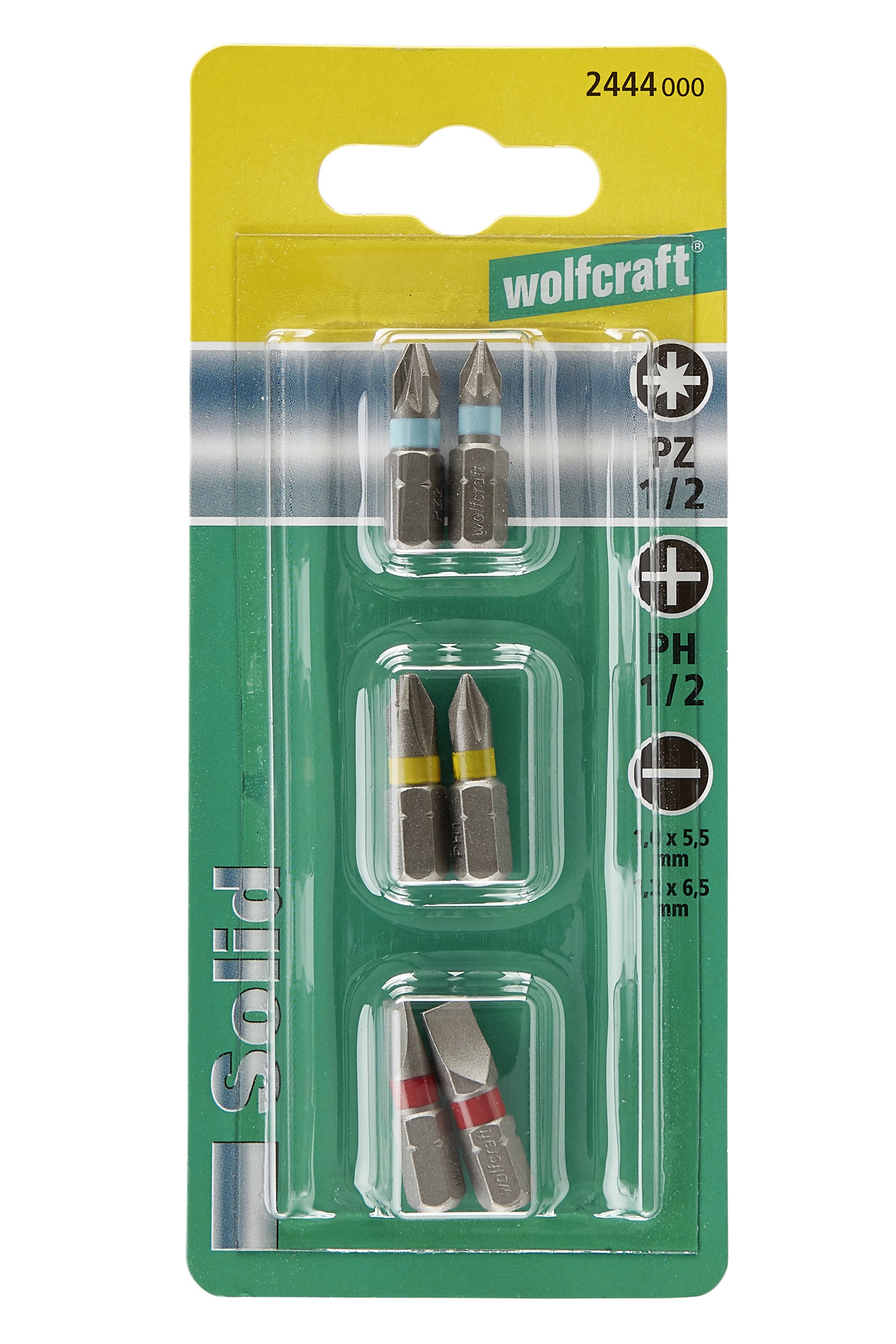 1 juego puntas Solid 6 piezas PH, PZ, SL