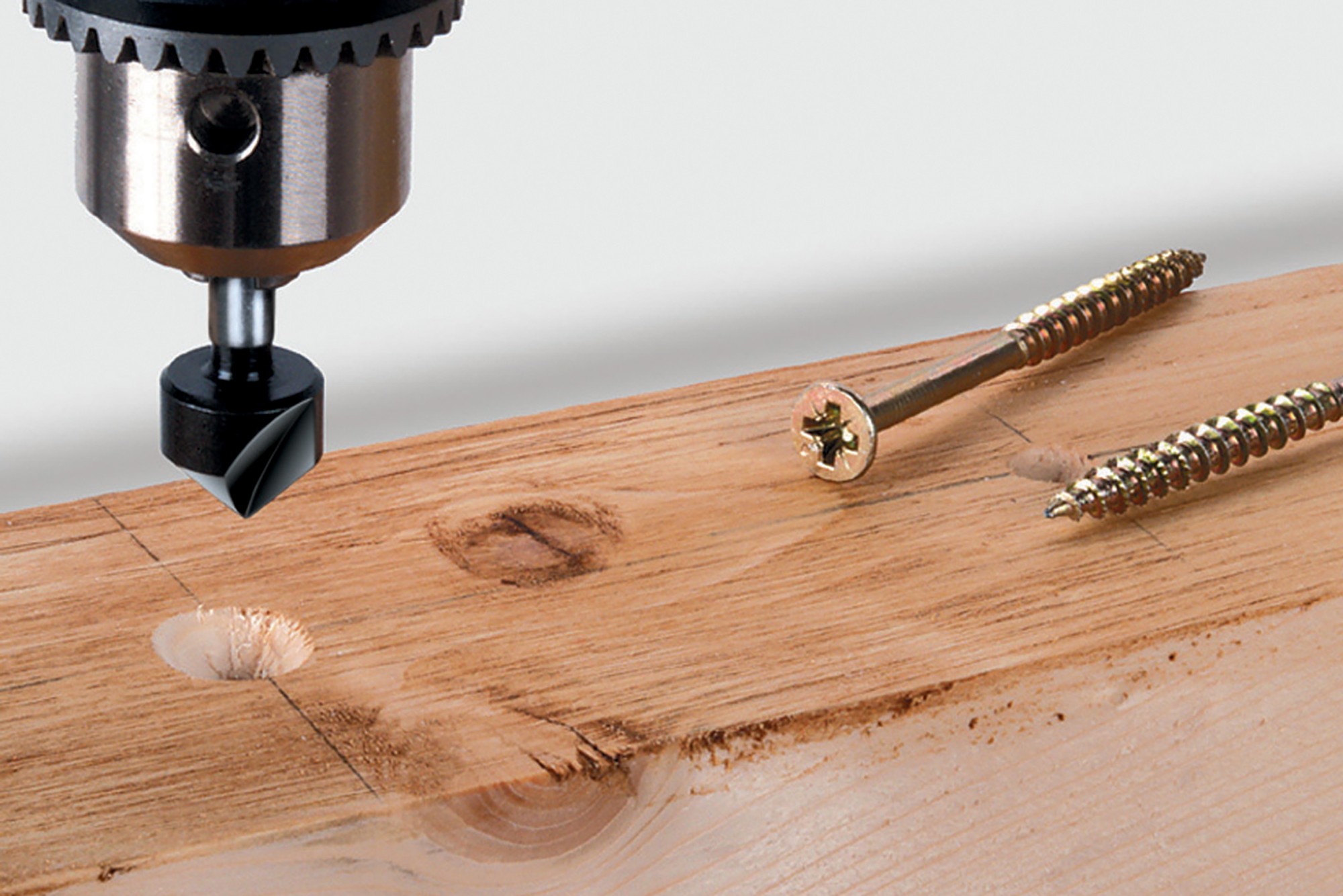 Avellanador cónico HSS, vástago redondo