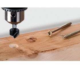 Avellanador cónico HSS, vástago redondo