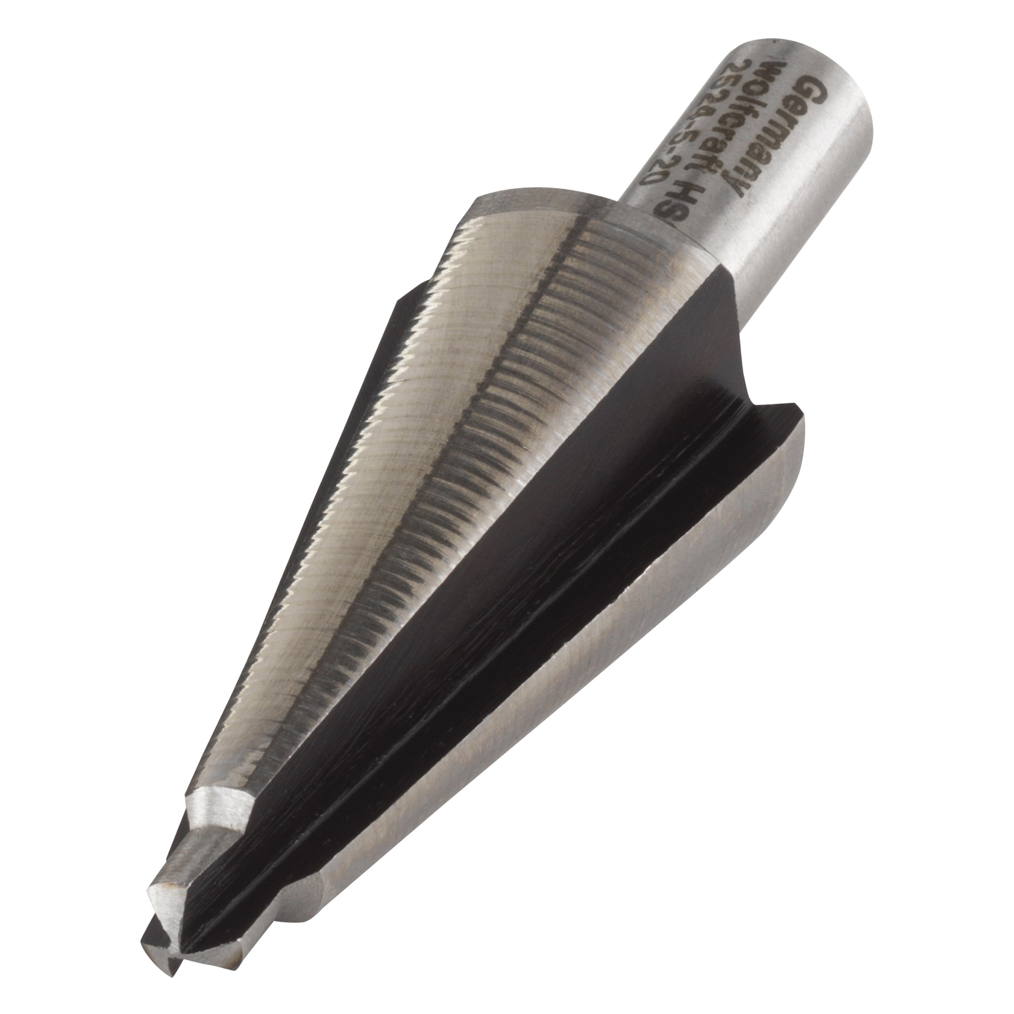 1 fresa de escariar HSS, vástago 8 mm, Ø 5 - 20 mm