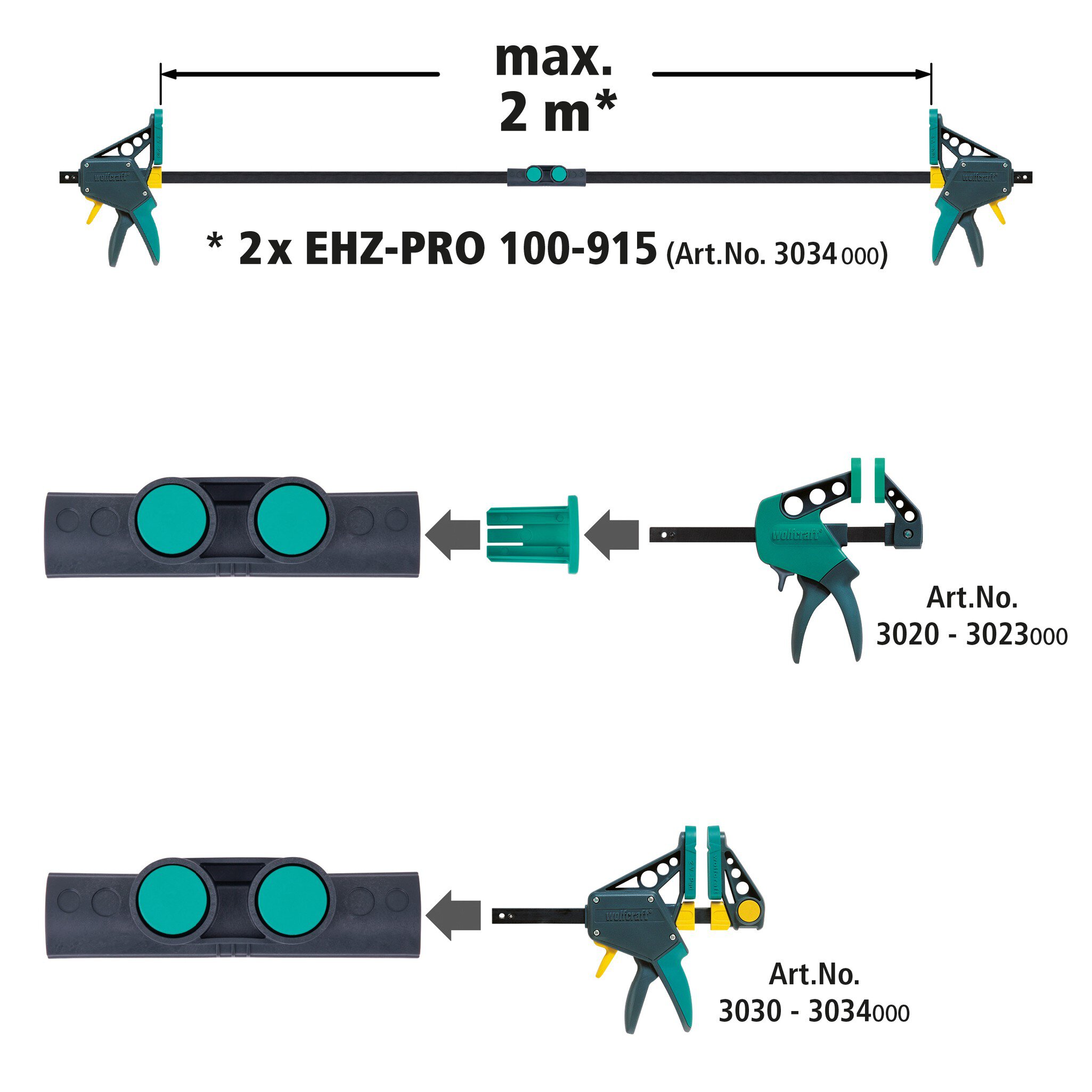 1 adaptador para sargentos monomanuales Connector PRO/EASY