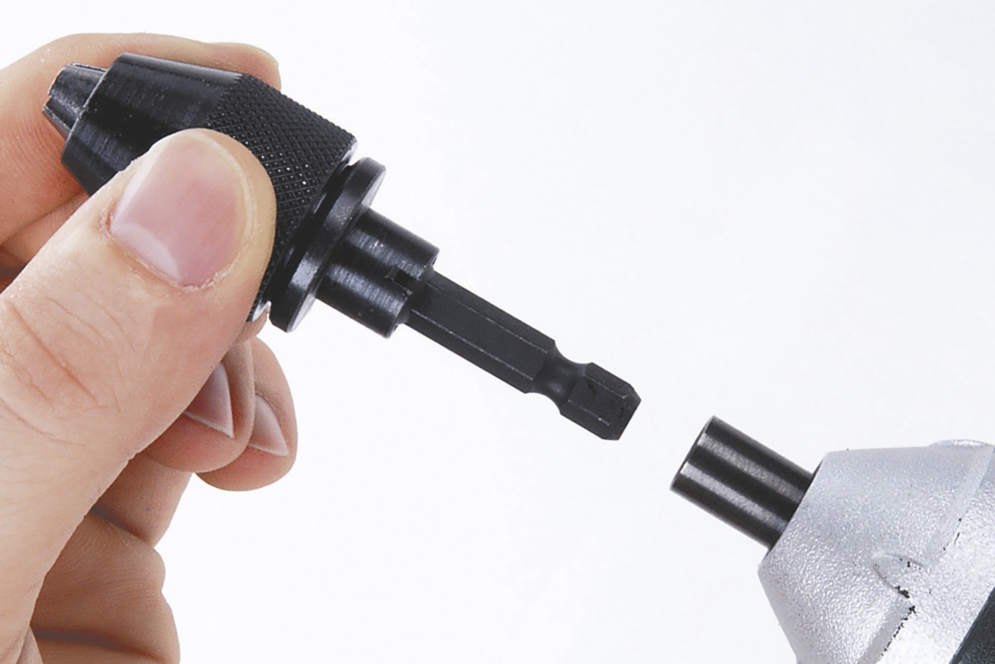 Portabrocas de acción rápida, vástago hexagonal