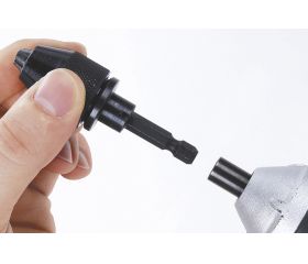 Portabrocas de acción rápida, vástago hexagonal