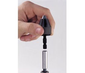 Portabrocas de acción rápida, vástago hexagonal