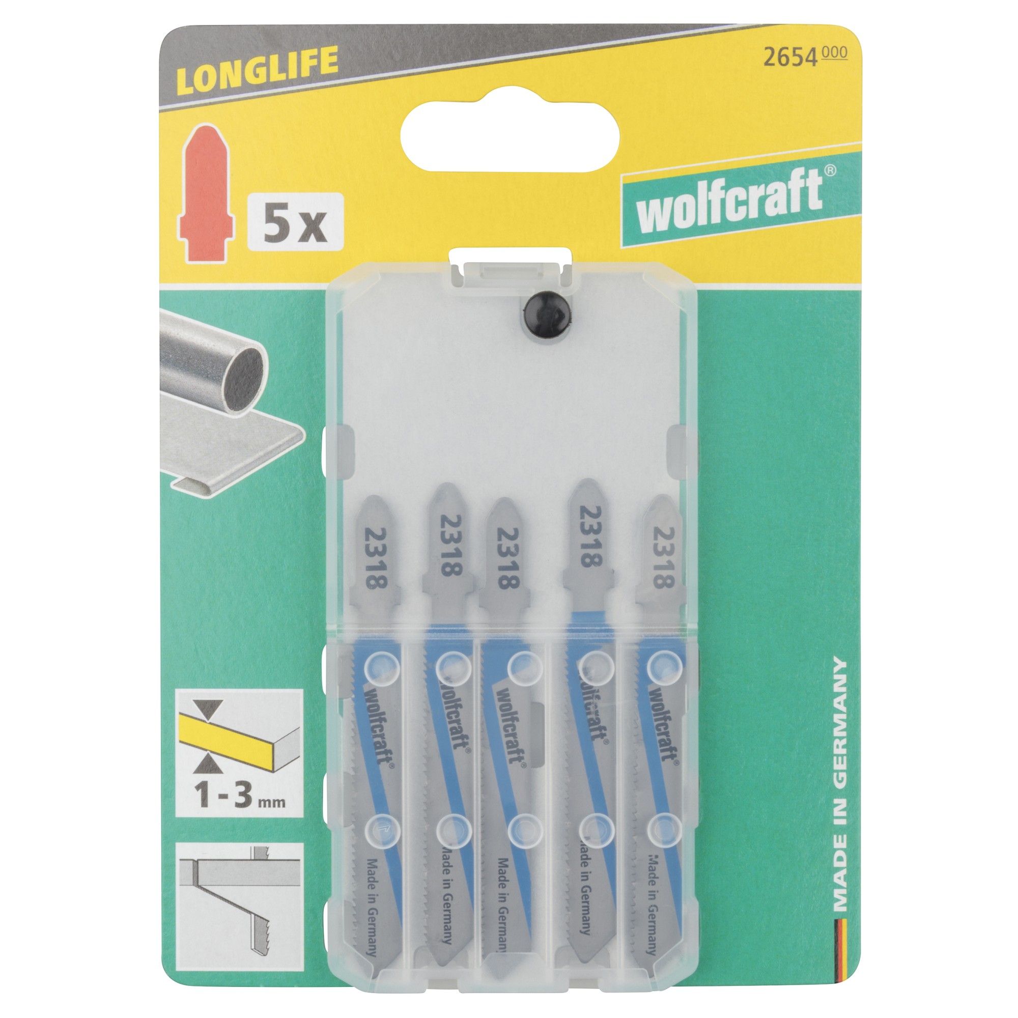 5 hojas de sierra de calar HSS L=75 mm, vástago en T