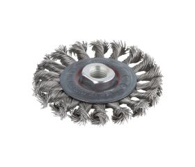 Cepillo de disco de alambre de acero inoxidable trenzado