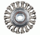 Cepillo de disco de alambre de acero inoxidable trenzado