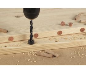 Juego de 6 piezas de brocas espirales para madera con tope de profundidad