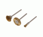 Juego de minicepillos de alambre de latón, 3 piezas