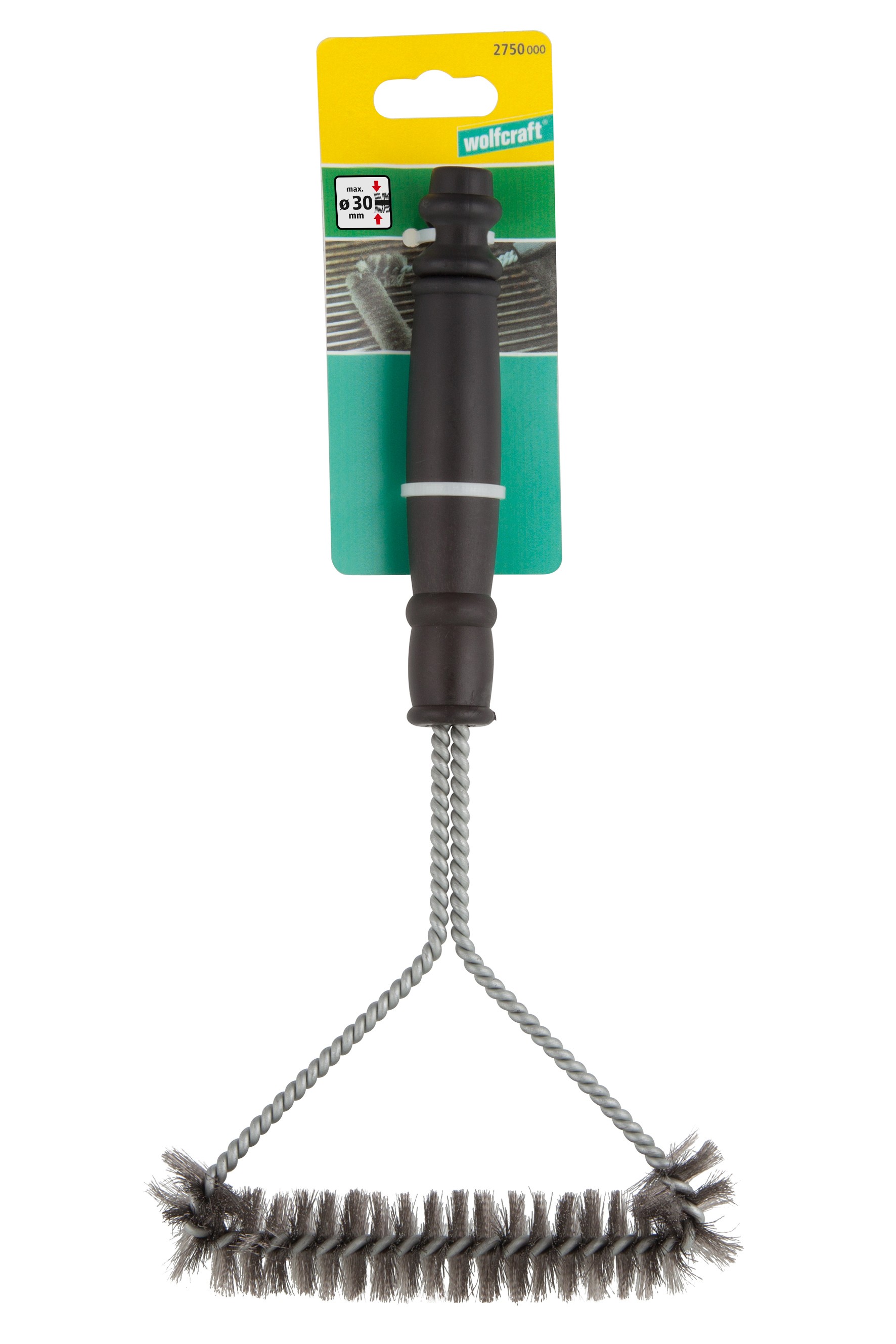 1 cepillo de púas de alambre de acero inoxidable de ø30 mm