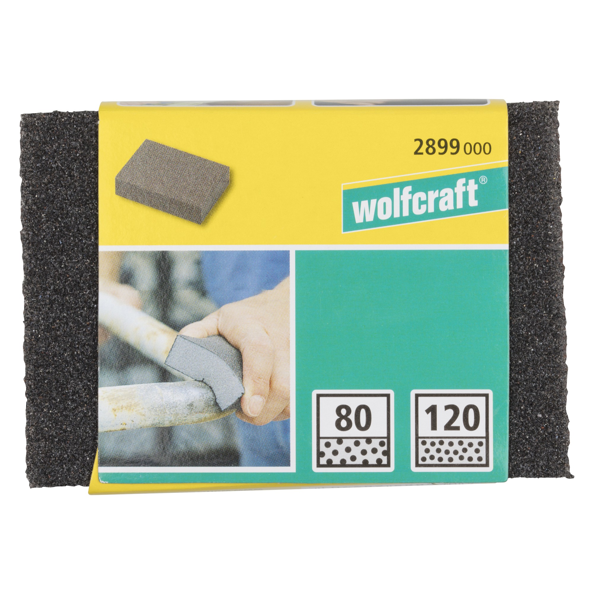 1 esponja de lijar SiC grano 80, 120; 100 x 67 x 25 mm