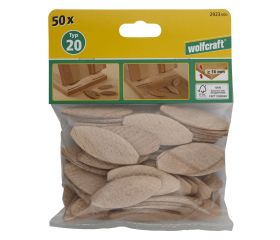 50 galletas de unión de tamaño 20