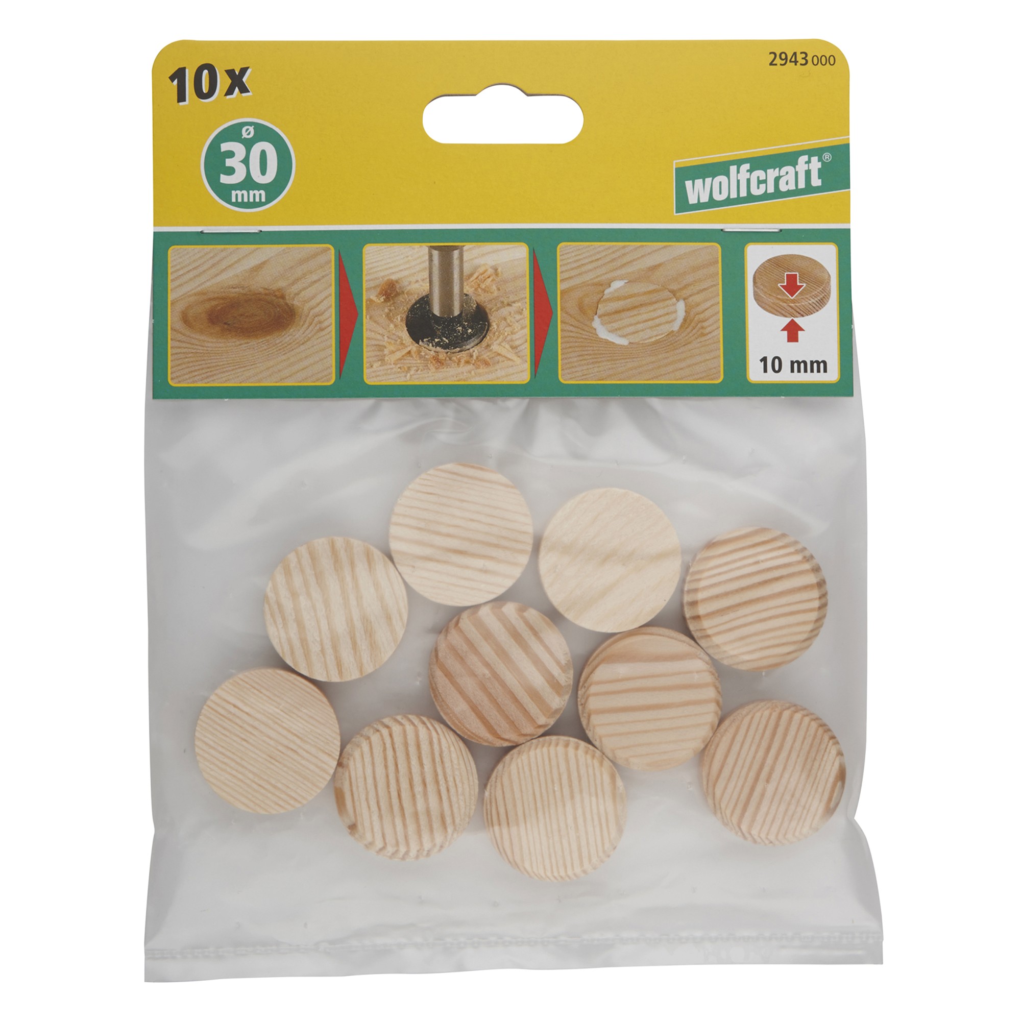 10 plaquitas cónicas de 30 mm de diámetro