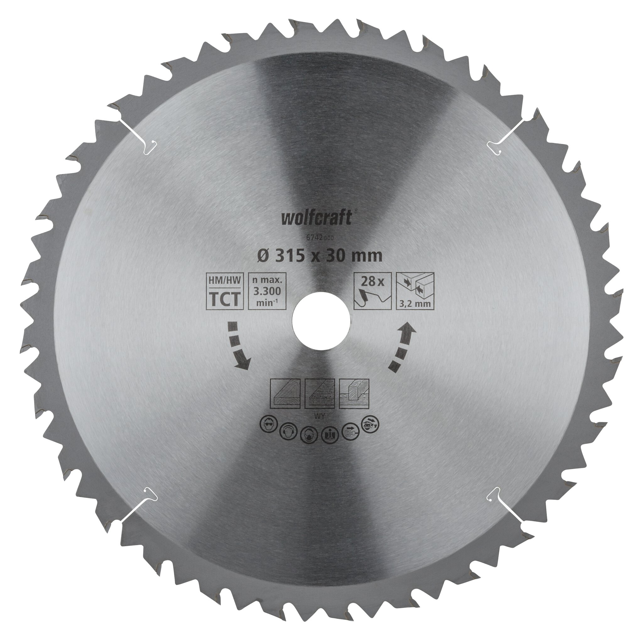 1 disco para sierras circulares de mesa CT, 28 dientes ø315 mm