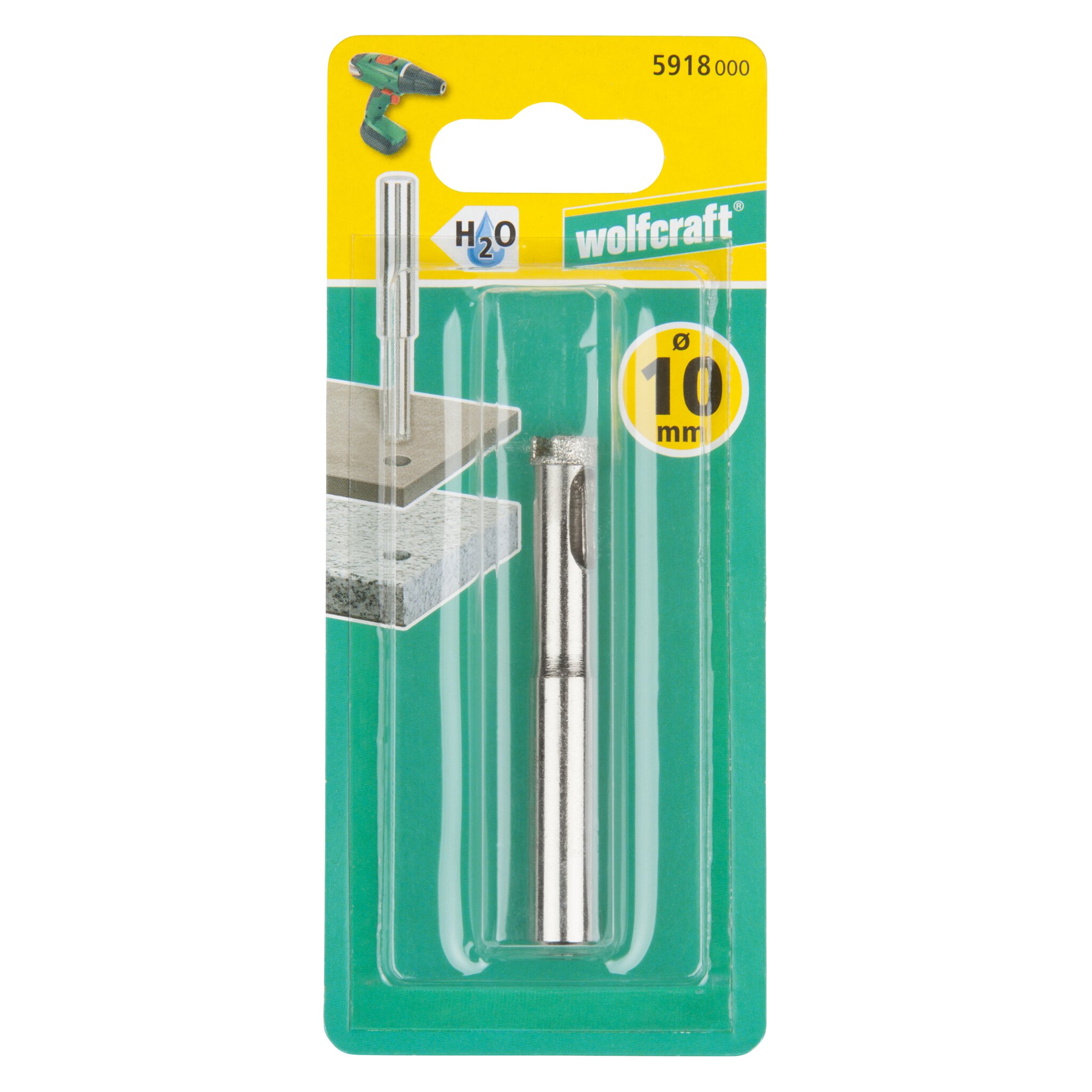 1 broca de perforación de diamante con vástago ø 10 mm