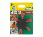 1 cepillo de abanico de alambre de nylon vást. hexagonal Ø 100 x 20 mm
