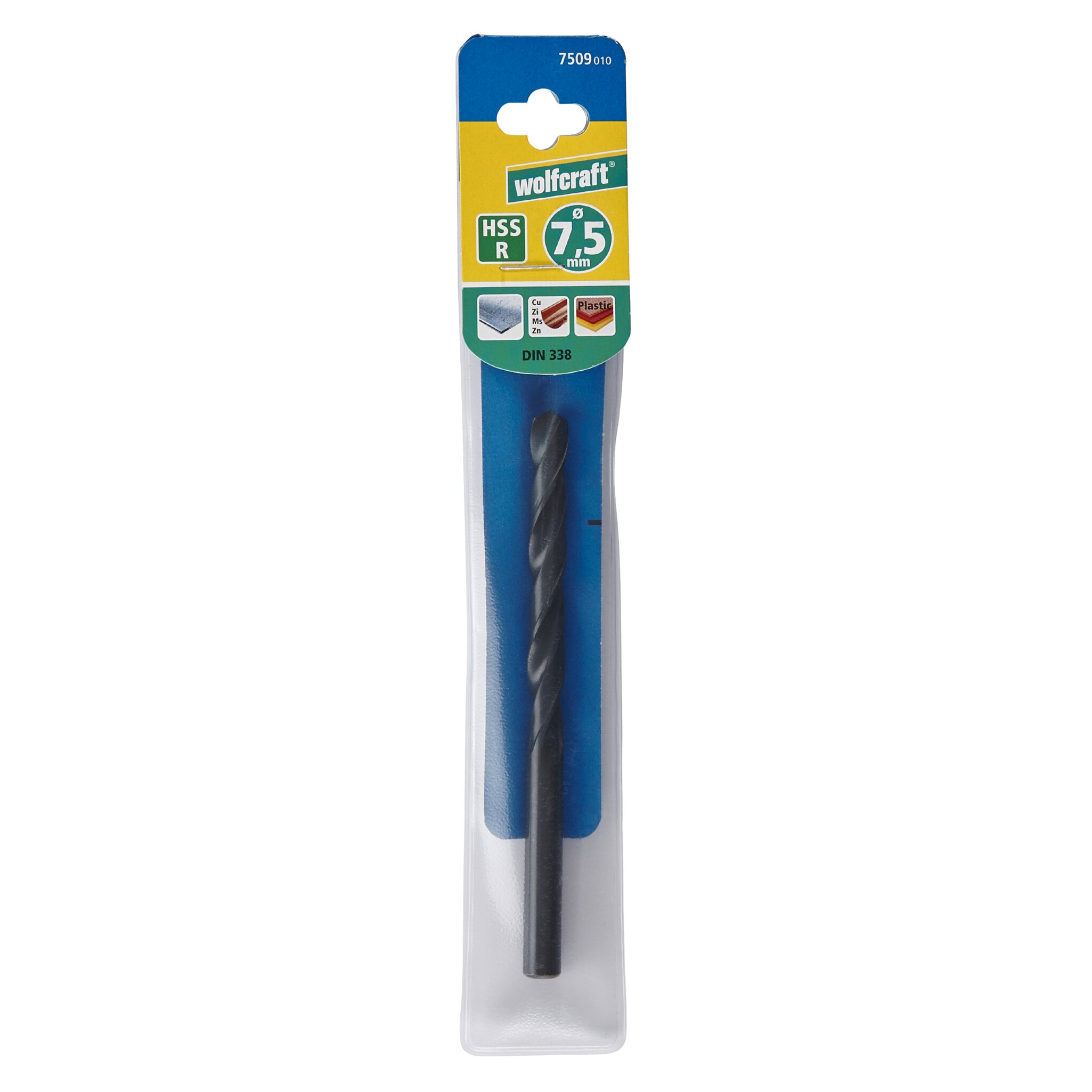 1 broca para metal HSS, FL, Ø 7,5 x 109 mm