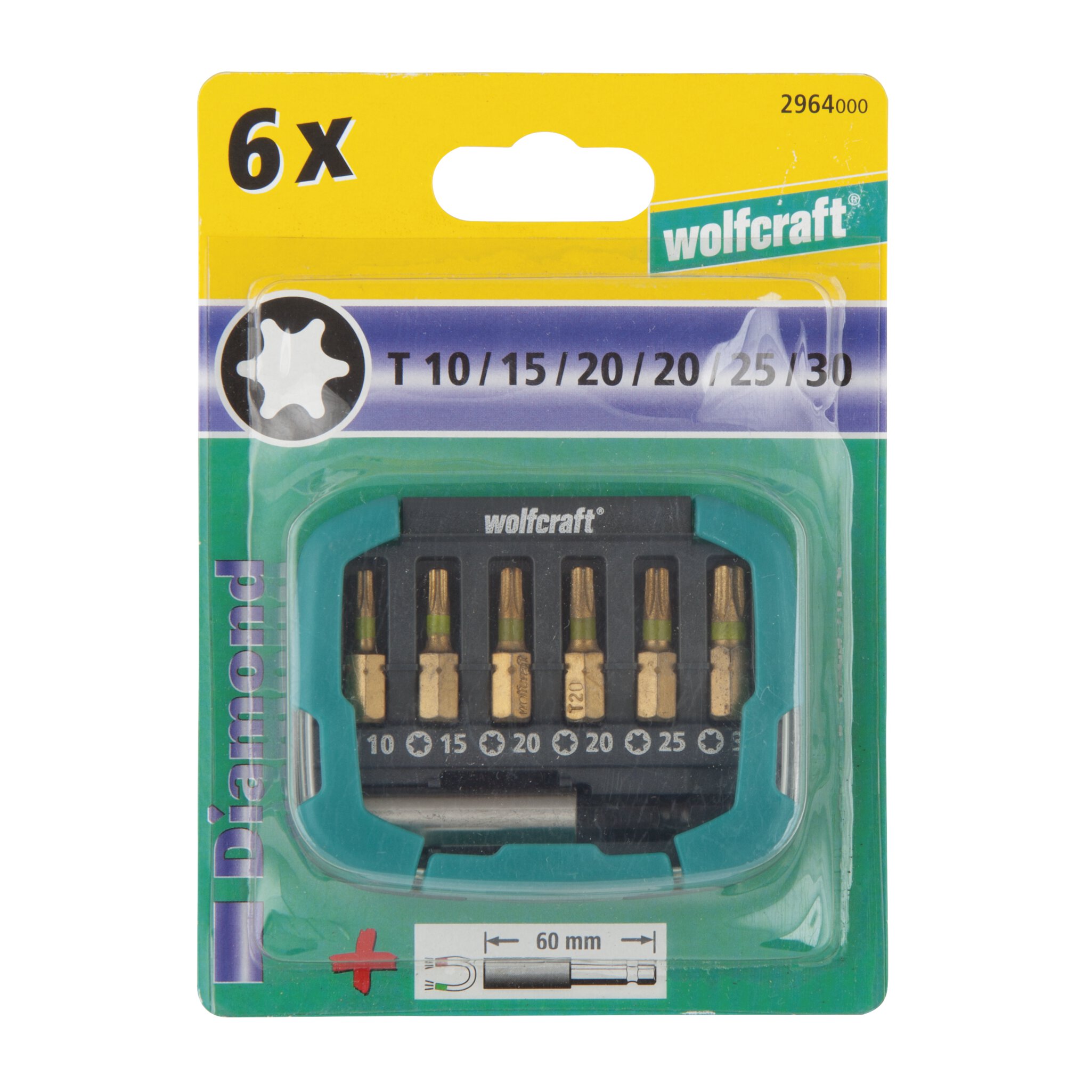 1 caja de puntas Diamant, 7 piezas, Torx