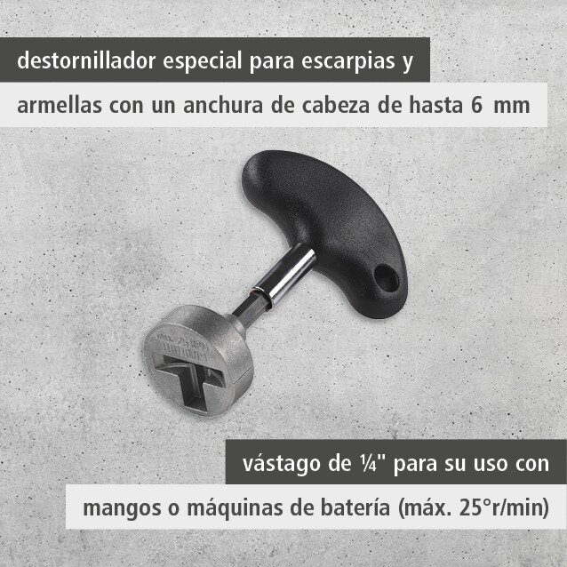 1 atornillador manual de gancho de l=104 mm