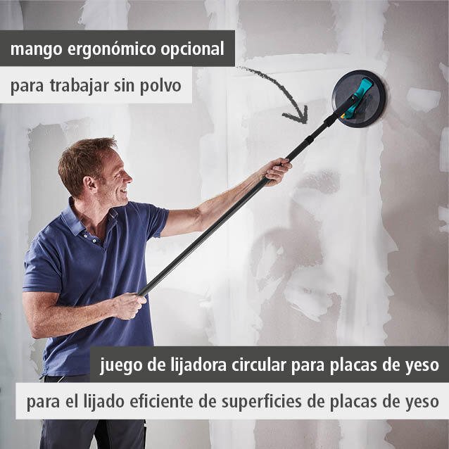 1 juego de lijadora circular para placas de yeso de 3 piezas y 225 mm de diámetro