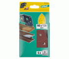 6 hojas abrasivas adhesivas corindón de grano 80 de 98 x 139 mm