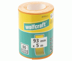 1 rollo de papel abrasivo de grano Grano 80, 5 m x 93 mm
