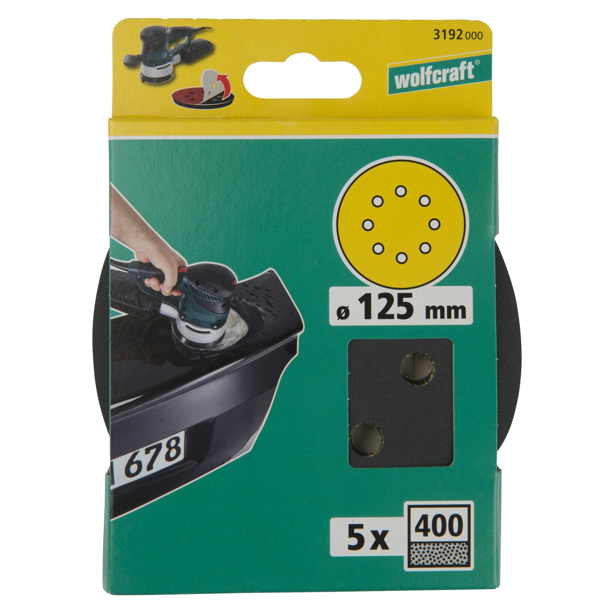 5 discos adhesivos de lijar SiC exc., grano 400 ø125 mm