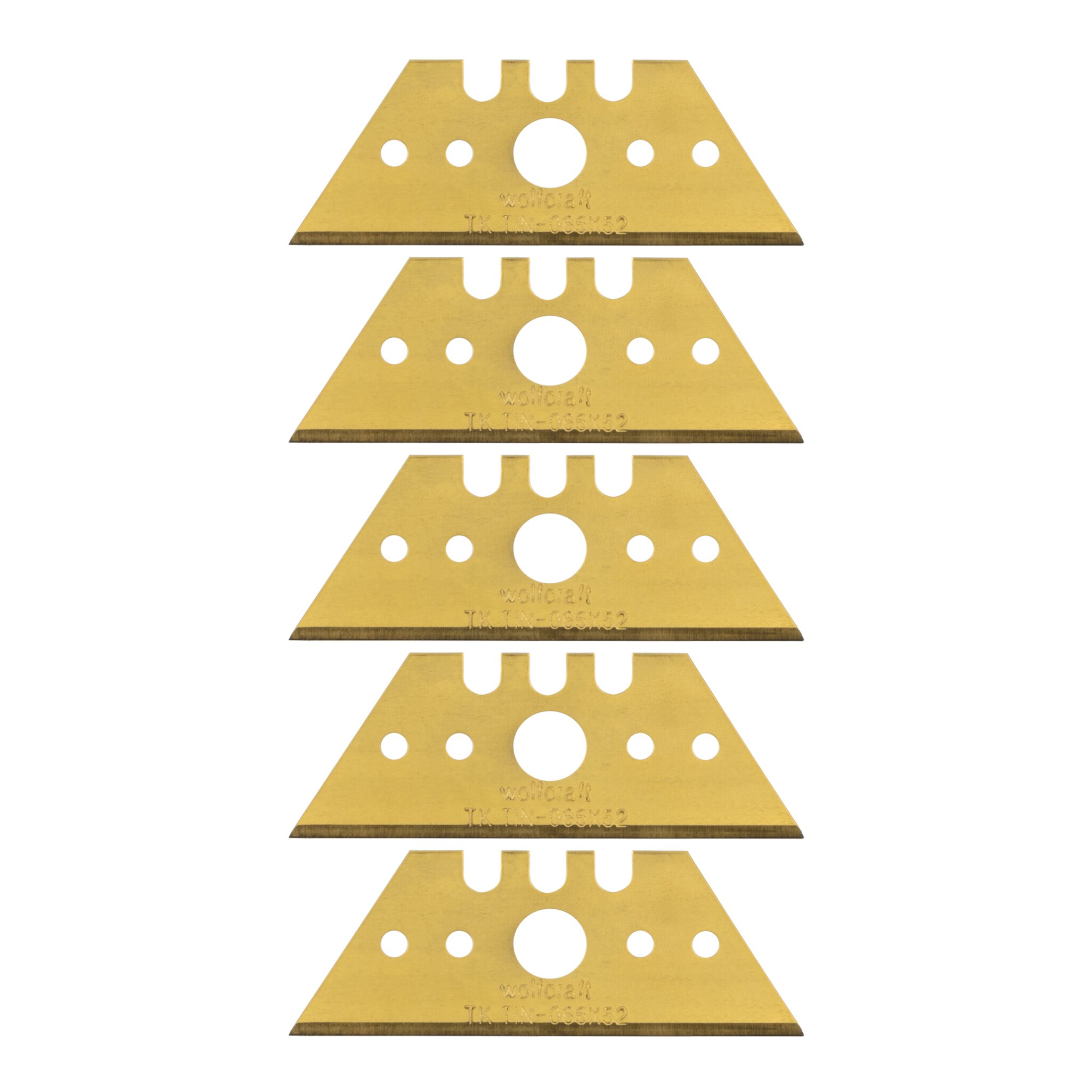 Cuchillas trapezoidales profesionales con revestimiento de TiN, 0,65 x 52 mm