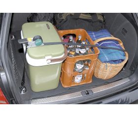 Cincha con carraca con gancho y mecanismo de rebobinado