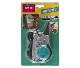 1 cincha con carraca y gancho de 100 kg/4 m