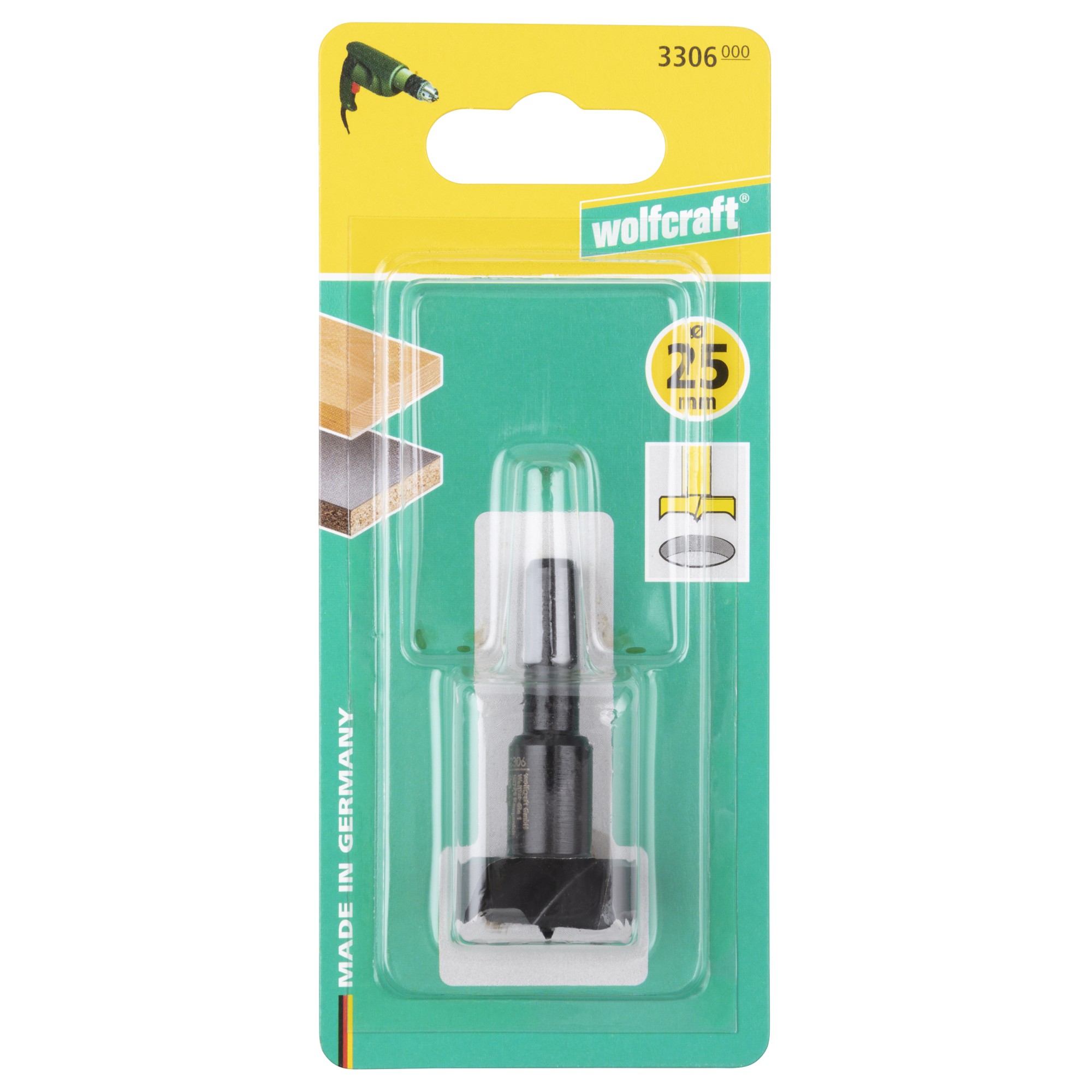 1 broca de cazoleta WS Ø 25 x 53 mm