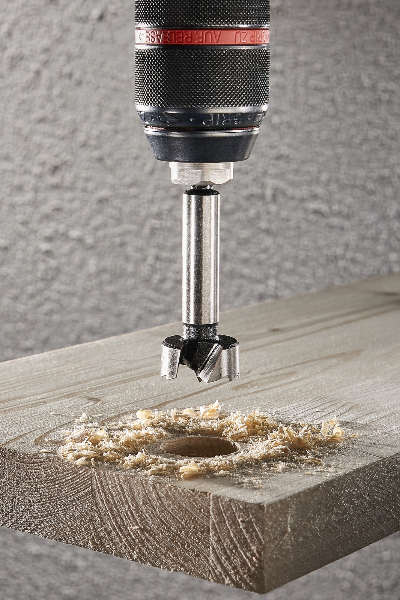 Broca Forstner, vástago hexagonal