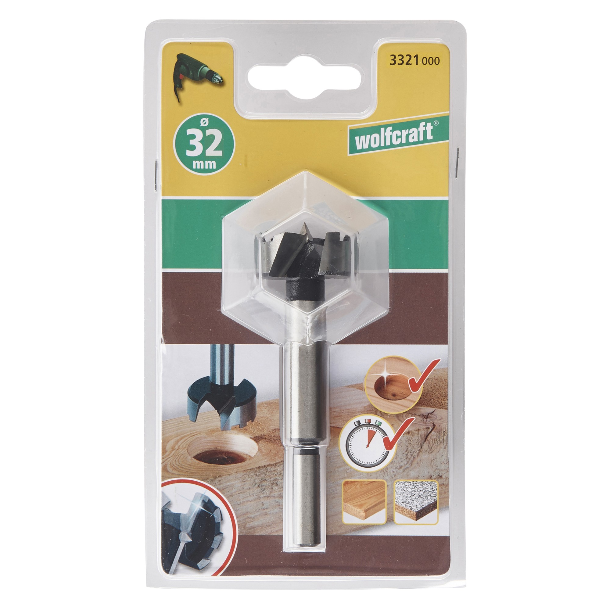 1 broca Forstner Ø 32 x 90 mm