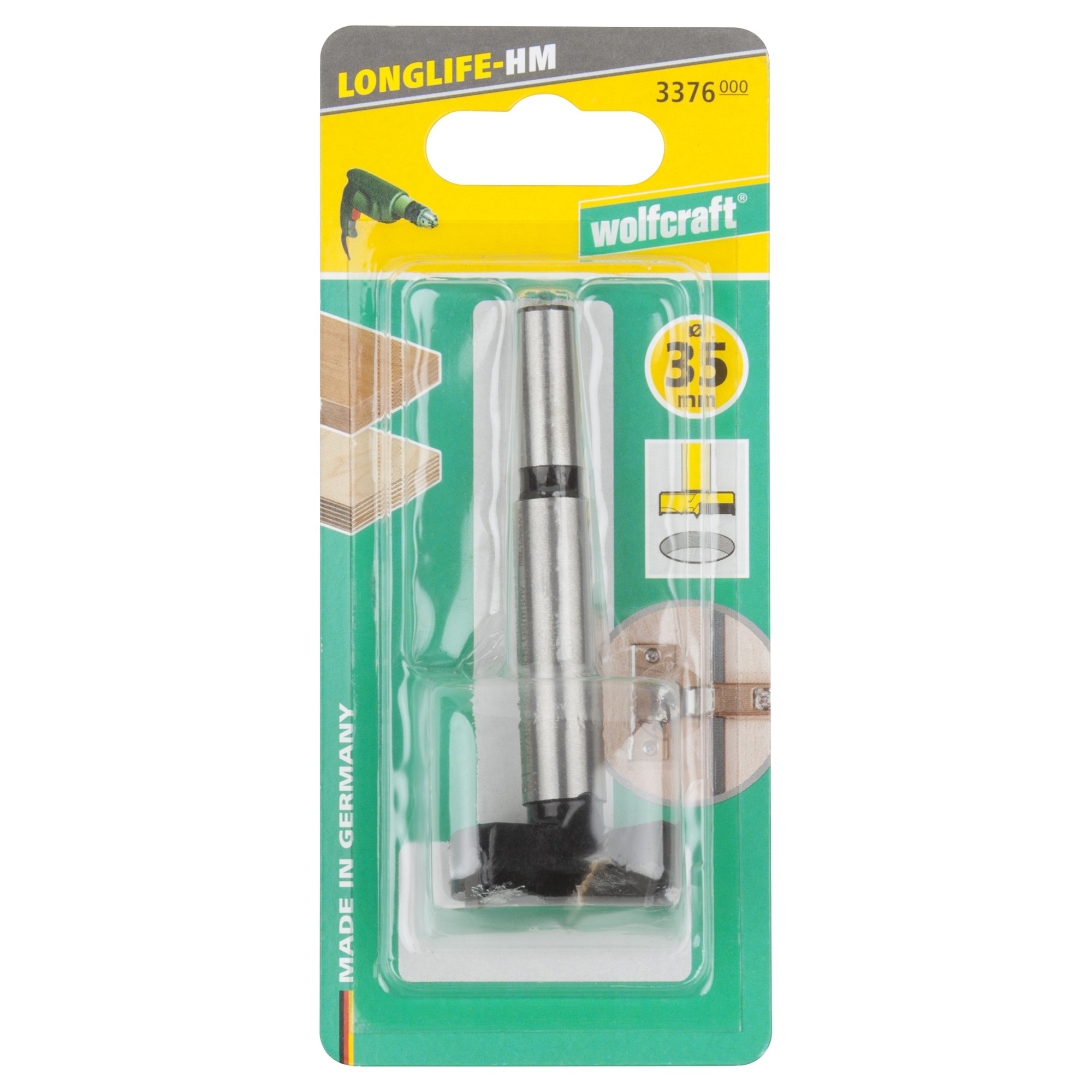 1 broca de cazoleta CT Ø 35 x 90 mm