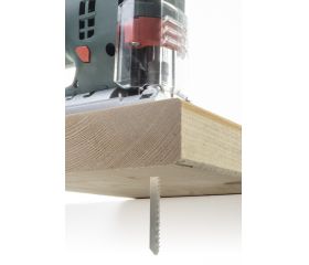 Hojas de sierra de calar BiM; vástago en T; metal, madera, plástico; corte basto