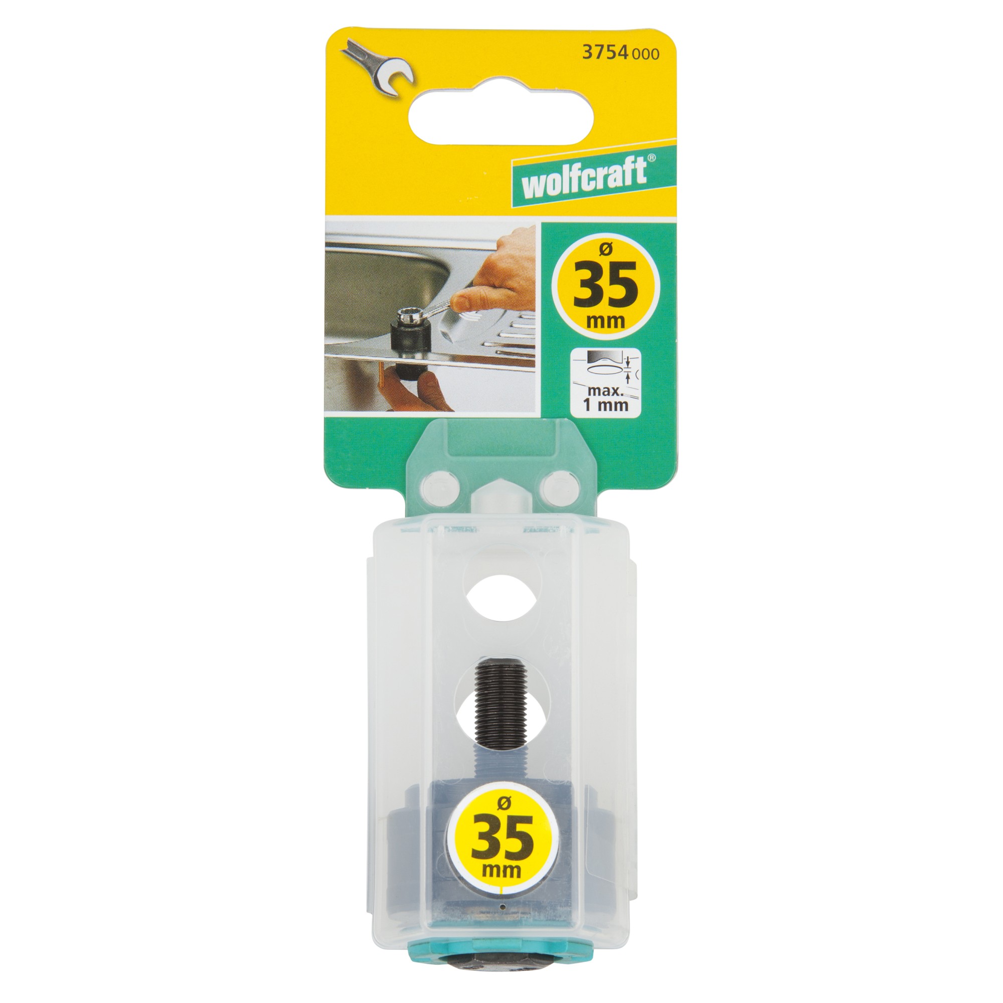 1 sierra de corona para acero inoxidable de Ø 35 mm (1 3/8ˮ)